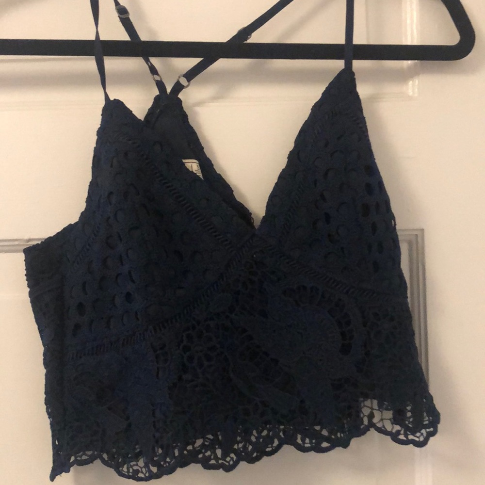 Abercrombie and Fitch Navy Crop Top